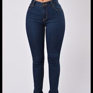 Medium wash blue jeans